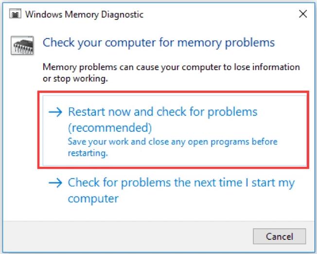 Win10内存管理错误代码停止解决方案