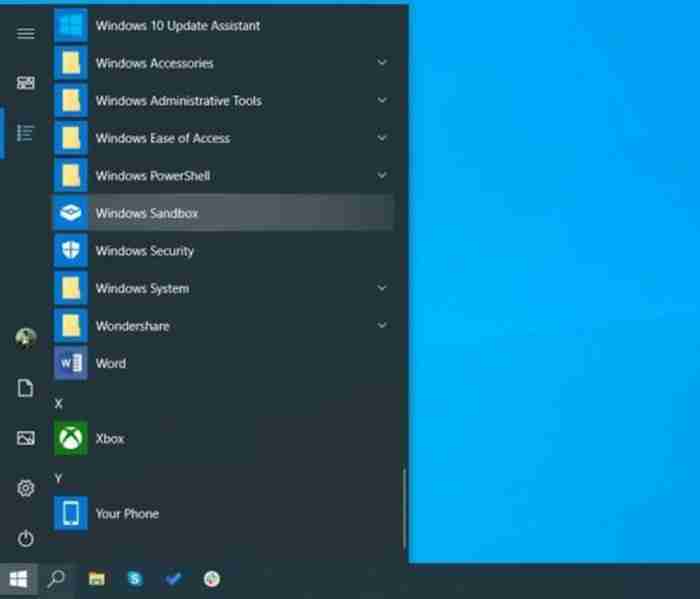Win10系统中启用Windows Sandbox功能的方法