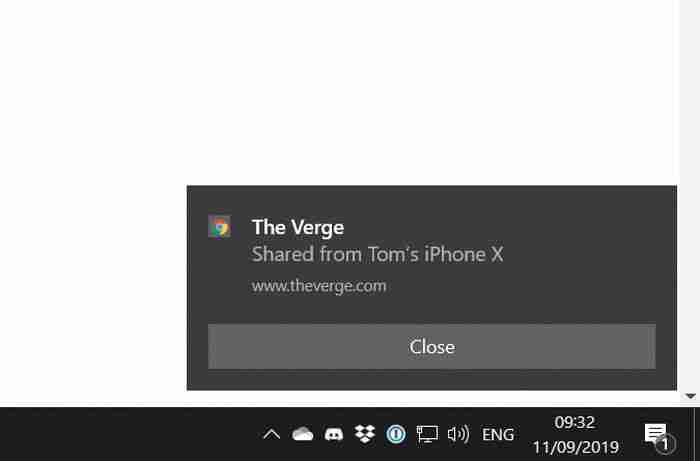 Chrome 77正式版新功能：允许用户将任意页面发送给其他设备