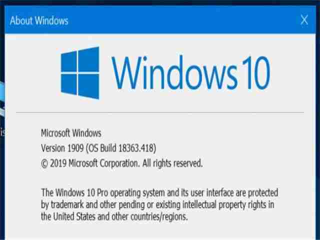 微软敲定Win10 November 2019更新 版本为Build 18363.418