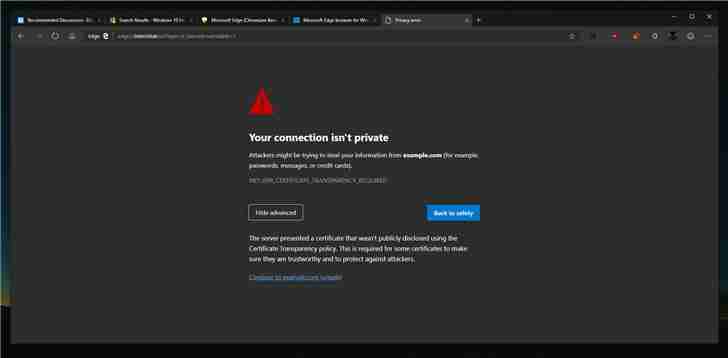 Win10 Chromium版Edge浏览器改进Dark模式