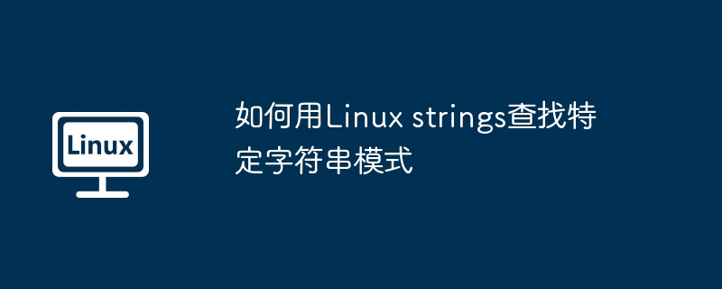 如何用Linux strings查找特定字符串模式
