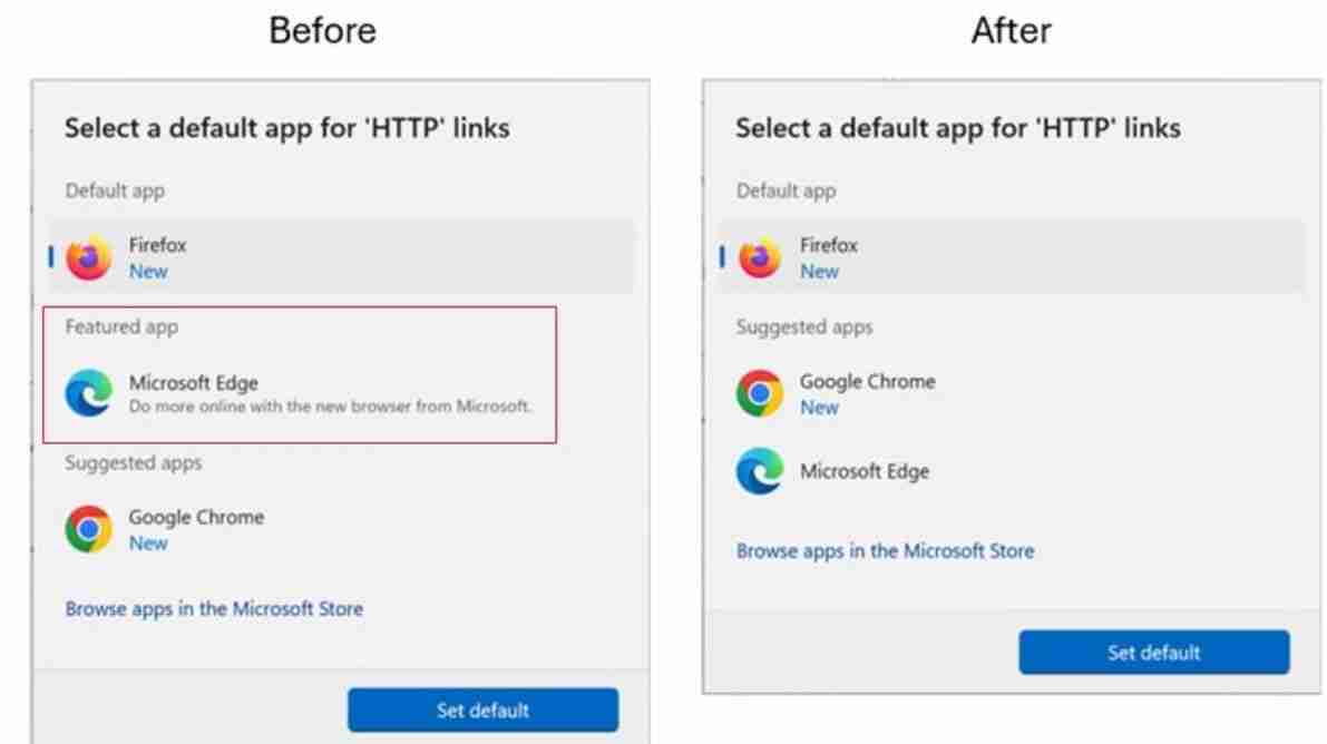 微软将调整 Win10 / Win11 系统：Edge和其他浏览器一视同仁