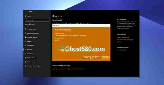 Win10 1903最新重置功能如何使用?
