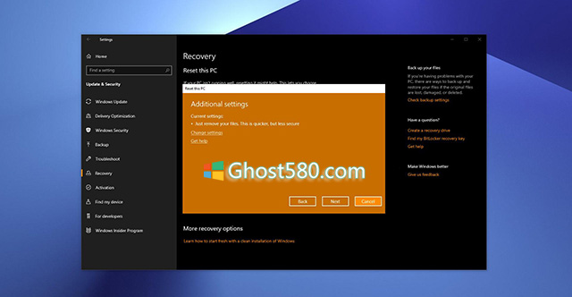 Win101903重置功能使用攻略大全