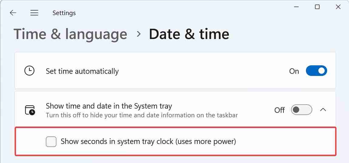 微软优化 Win11 系统托盘时钟秒数设置位置