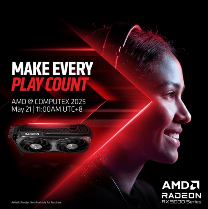 RX 9060 XT5月21日正式发布!公版设计渲染图公开