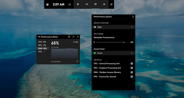微软新版游戏工具栏上线，Win10原生FPS显示