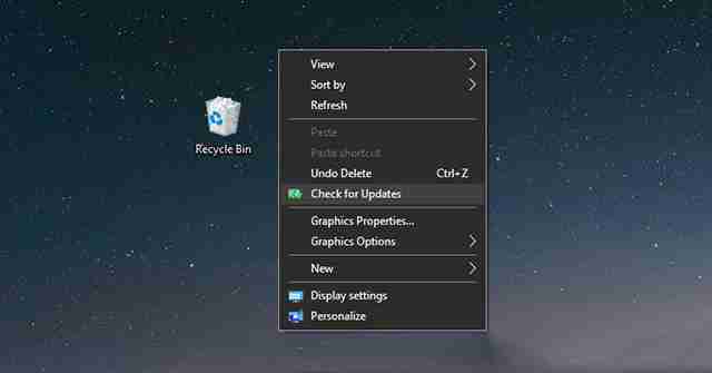 Win10 1903版本如何右键单击检查更新？