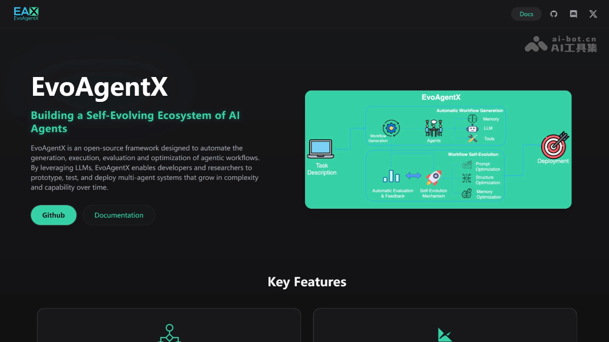 EvoAgentX—开源AI Agent自动化生成优化框架
