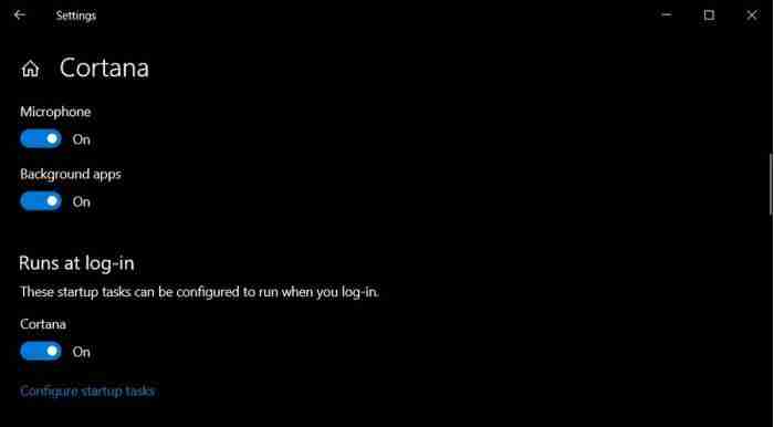 Win10 v2004如何移除Cortana开机启动项