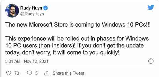 微软宣布win11商店正式向windows10用户开放