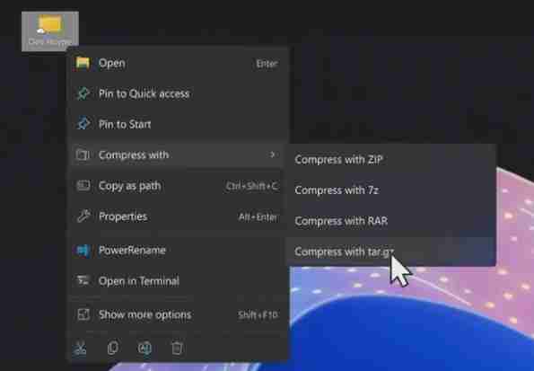Win11系统将原生支持RAR,7-ZIP,TAR,GZ等解压缩功能