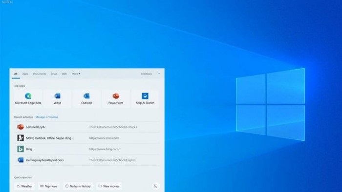 微软Bing赋能，Windows搜索栏焕然一新