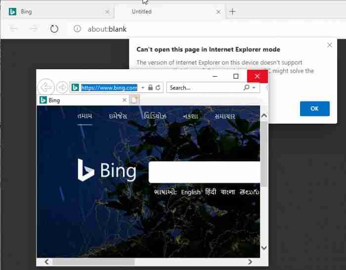 Win10 Chromium版Edge可以启用IE模式访问任何网站