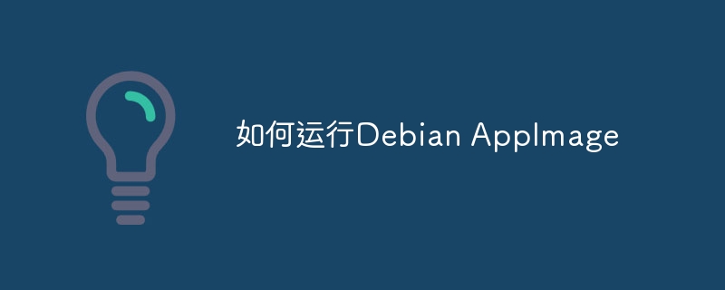 如何运行Debian AppImage
