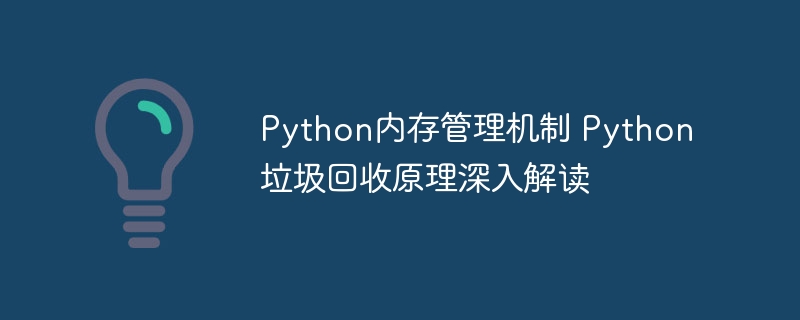 Python内存管理+垃圾回收机制超详细解读