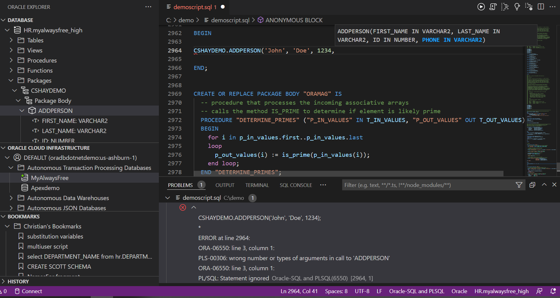 Oracle Developer Tools for VS Code