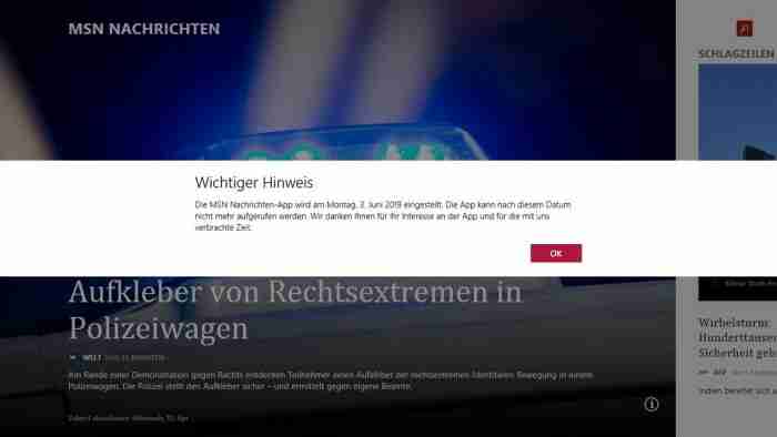 微软不再提供Windows 8.1 MSN应用程序