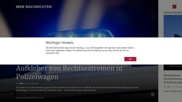 再见MSN！微软宣布Win8.1版应用正式停止更新