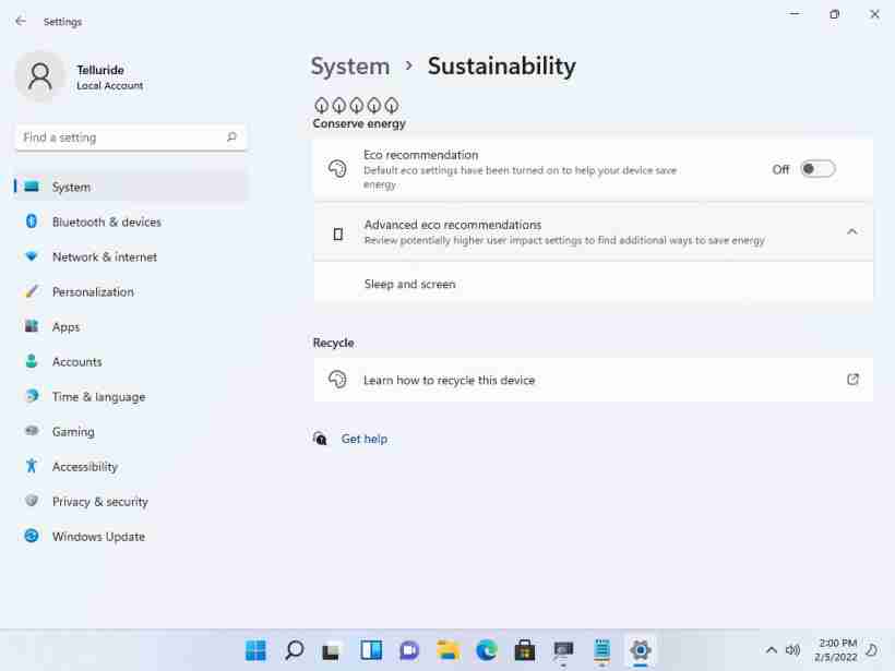 微软Win11 Eco新功能界面曝光:你的电脑能打多少分!