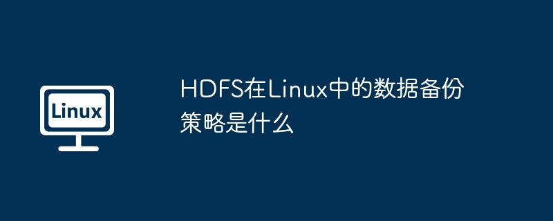 HDFS在Linux中的数据备份策略是什么