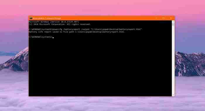 教你如何在Wind10设备上快速查询电池健康