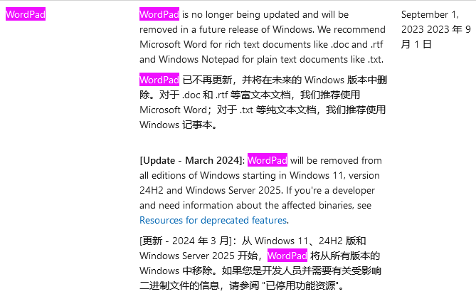 微软确认Win1124H2：经典写字板应用正式告别历史舞台