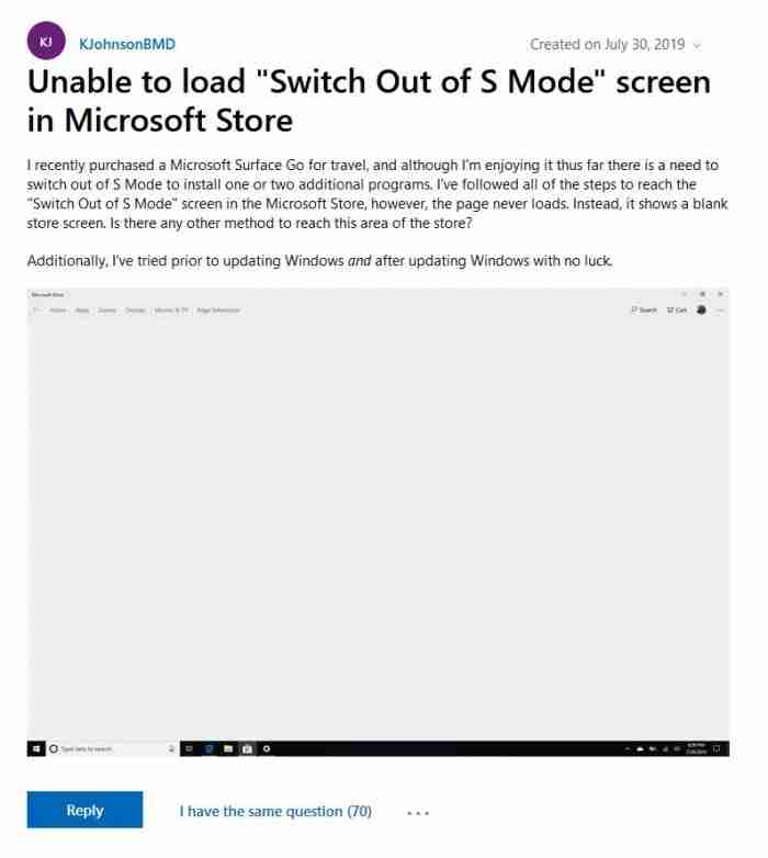 微软确认win10暂时无法退出S Mode:正在调查中