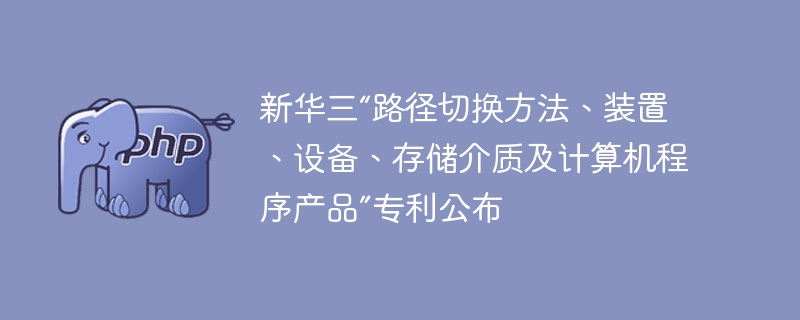 新华三公开全新专利，路径切换方案大揭秘