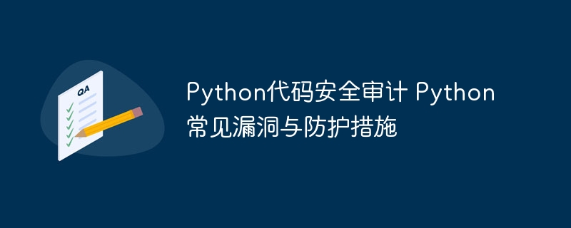 Python代码安全审计 Python常见漏洞与防护措施