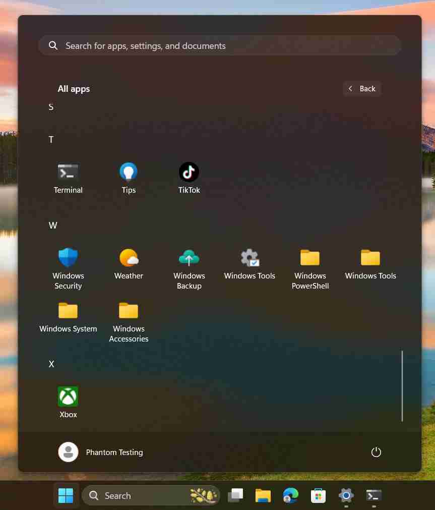 微软 Win11 开始菜单视图调整：支持按首字母分组、支持固定文件