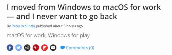 Windows与macOS的差异：科技大佬十年未触碰MacBook鼠标的启示