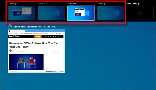 如何在windows10上将窗口移动到另一个虚拟桌面