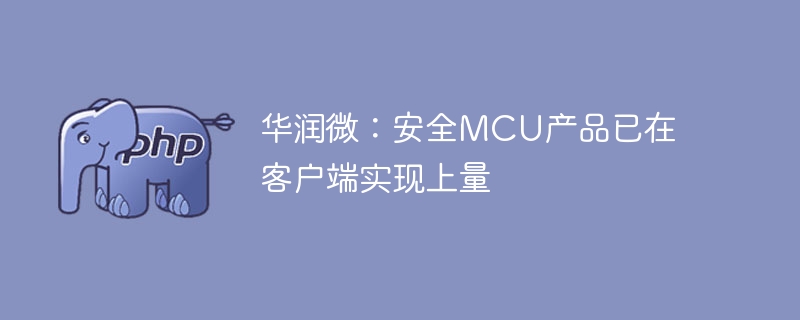 华润微安全MCU产品上量，客户端应用取得新突破