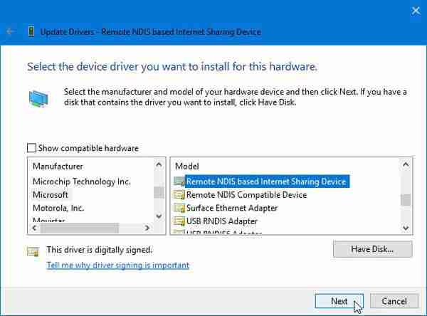 Win10系统无法使用USB网络共享的教程方法