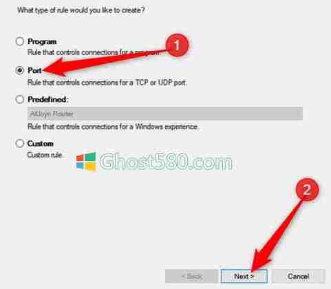在Windows 10防火墙中打开端口