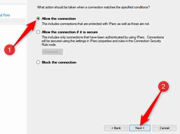 在Windows 10防火墙中打开端口