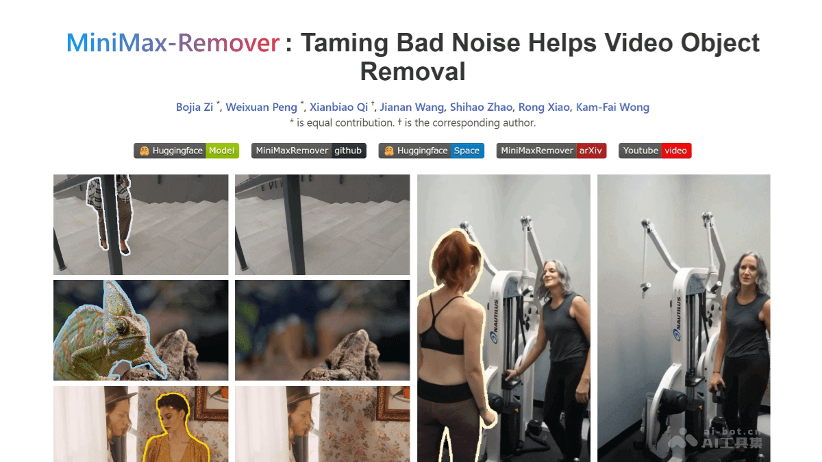 MiniMax-RemoverAI视频去人工具，无痕移除教程超简单！