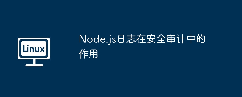 Node.js日志在安全审计中的作用