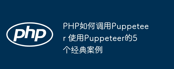 PHP如何调用Puppeteer 使用Puppeteer的5个经典案例