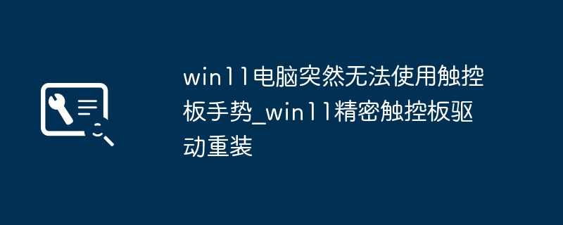 win11突尼斯触控板手势失灵？手把手教你重装驱动修复！