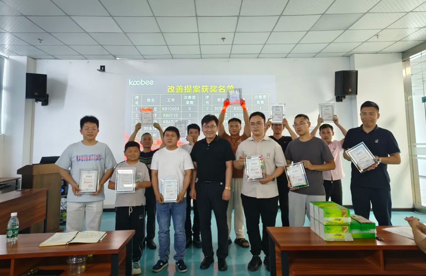 酷赛科技开展精益生产持续改进表彰工作