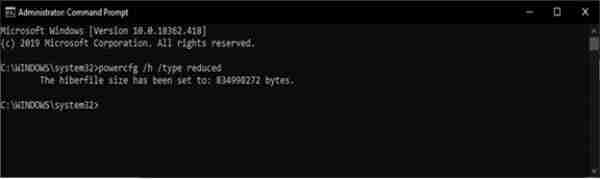 Win10系统指定Hiberfile类型的技巧