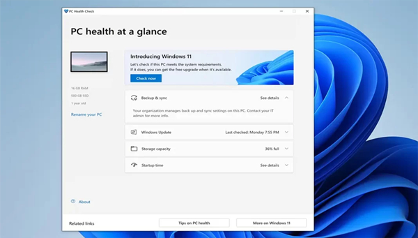 Win10KB5005463更新来了！电脑健康状况检查应用上线