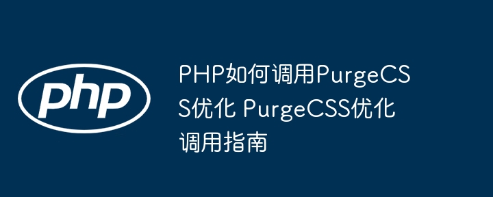 PHP怎么调用PurgeCSS？超详细优化教程奉上