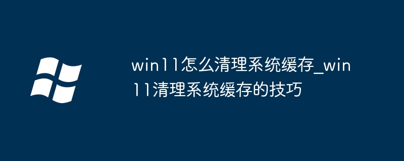 Win11缓存爆了？手把手教你快速清理缓存的实用小技巧