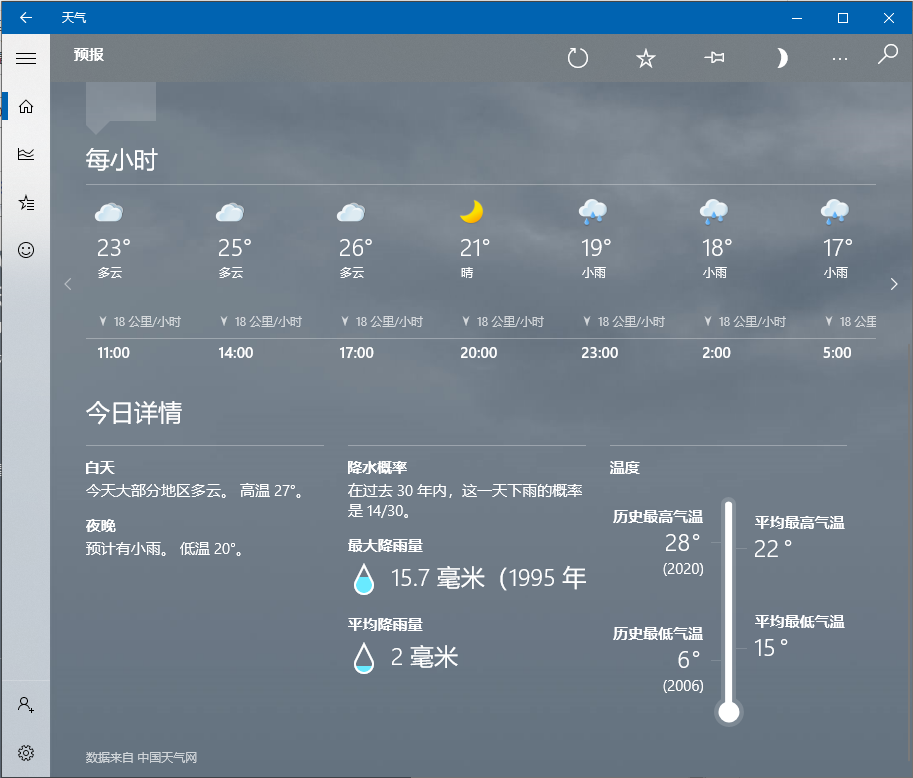 Win10系统怎么设置桌面时间日期和天气显示?