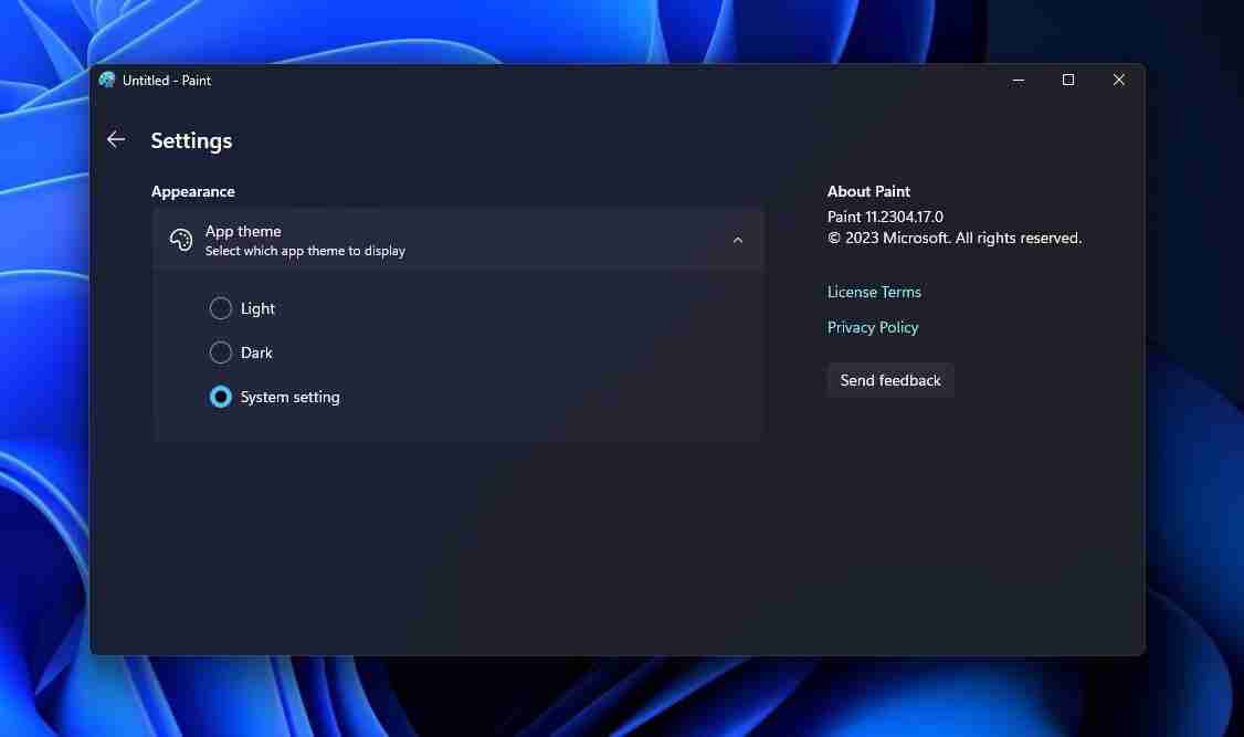 Windows 11 Paint应用正式推出暗黑模式,提升用户体验