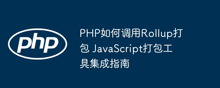 PHP调用Rollup打包工具教程